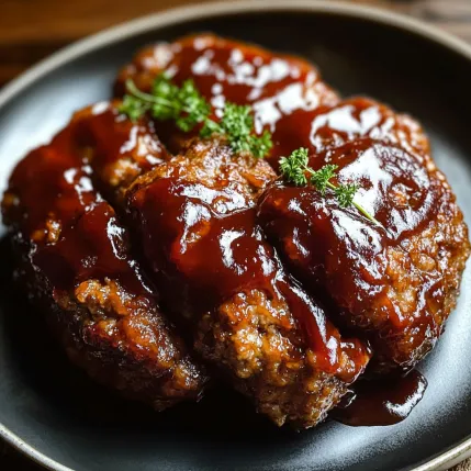 Two pieces of meat with sauce on a plate.