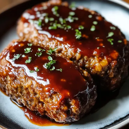 Two pieces of meat covered in sauce.