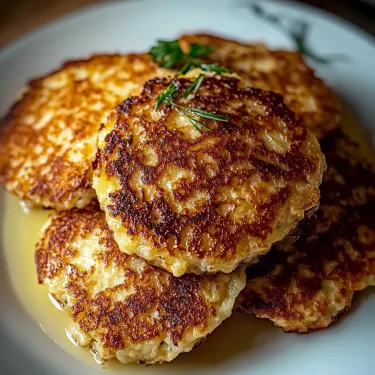 A plate of food with a green herb on top.