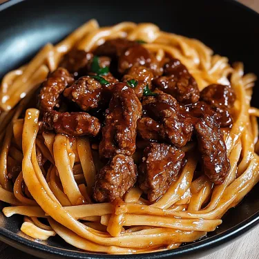 A bowl of noodles with meat and vegetables.