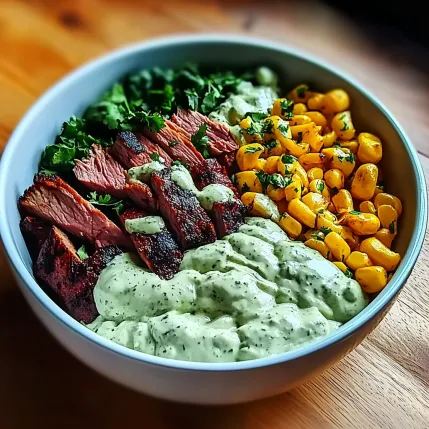 A bowl of food with meat and vegetables.