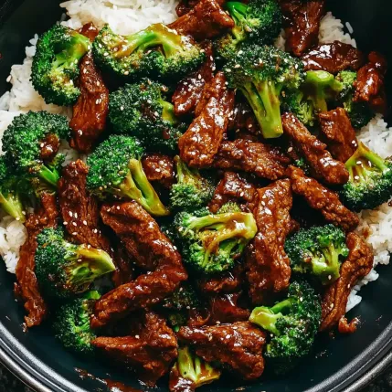 A bowl of beef and broccoli.