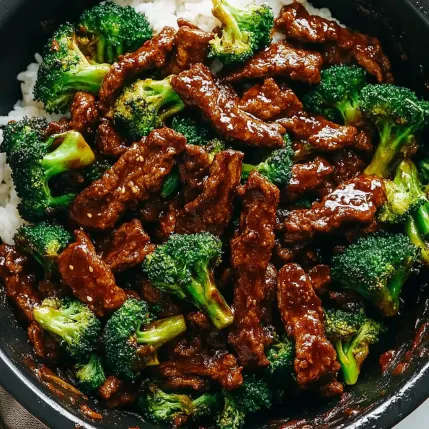 A bowl of beef and broccoli.