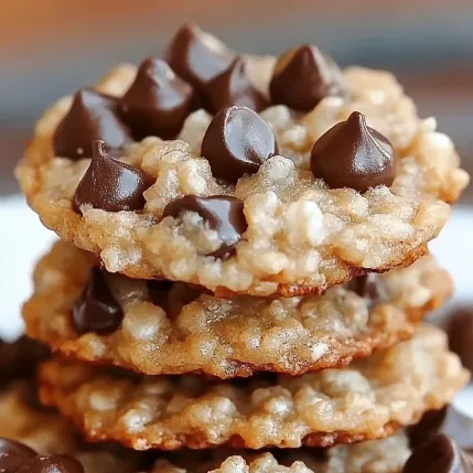 A stack of chocolate chip cookies.