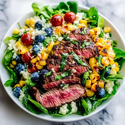 A bowl of salad with meat and vegetables.