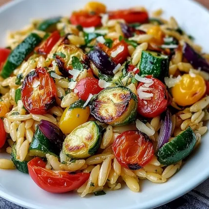 A plate of pasta with tomatoes, zucchini, and basil.