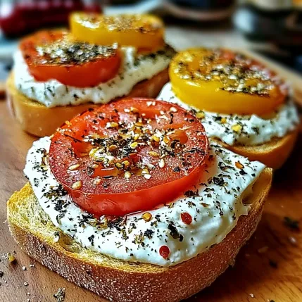 A slice of bread with tomato and cheese on it.
