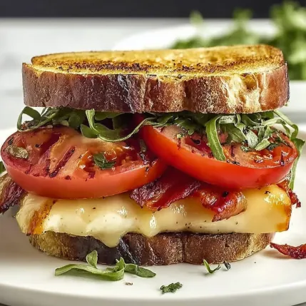 A sandwich with tomatoes and lettuce on a white plate.