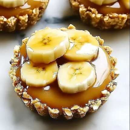 A pastry with bananas and nuts.