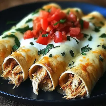 A plate of food with a tomato on top.