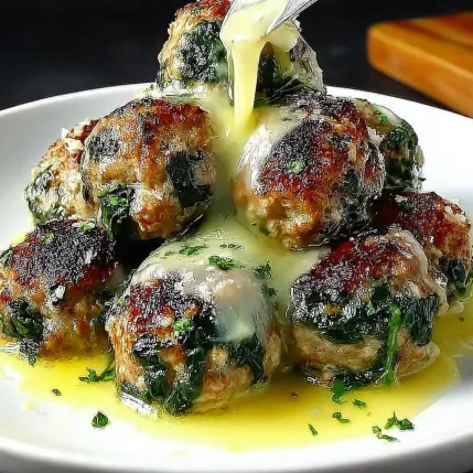 A plate of meatballs with cheese on top.