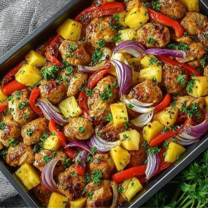 A dish of meat and vegetables.