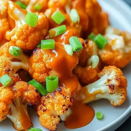 A plate of cooked cauliflower with a brown sauce.