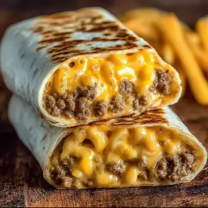 A burger with cheese and meat in a bun.