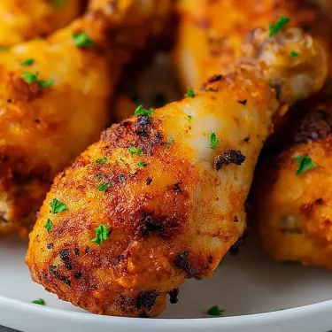 A plate of chicken wings with parsley on top.