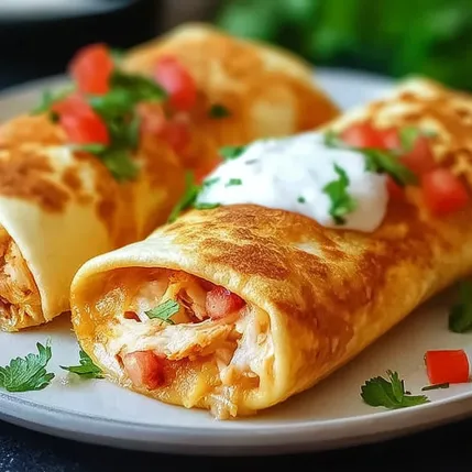 A plate of food with two burritos on it.