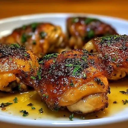Chicken on a white plate.