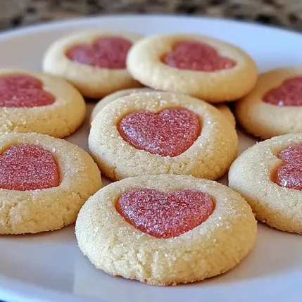 A plate of heart-shaped cookies.