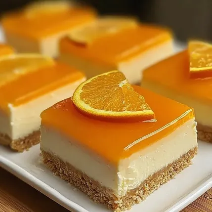A slice of orange cheesecake with a slice of orange on top.