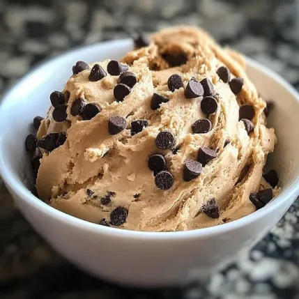 A bowl of chocolate ice cream with chocolate chips.