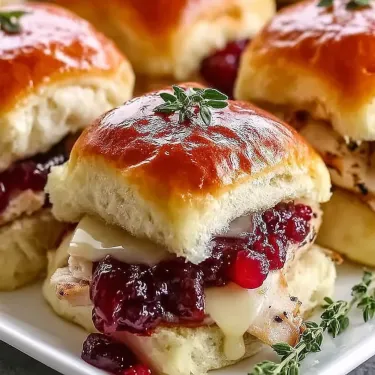 A plate of chicken sandwiches with jelly and herbs.
