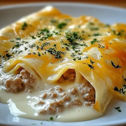 A plate of food with a white sauce.