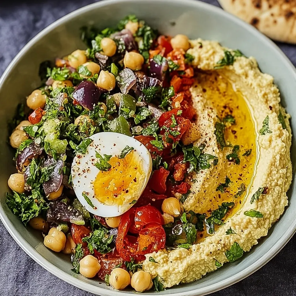A bowl of food with a fried egg on top.