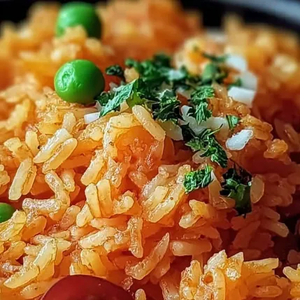 A bowl of rice with peas and green onions.