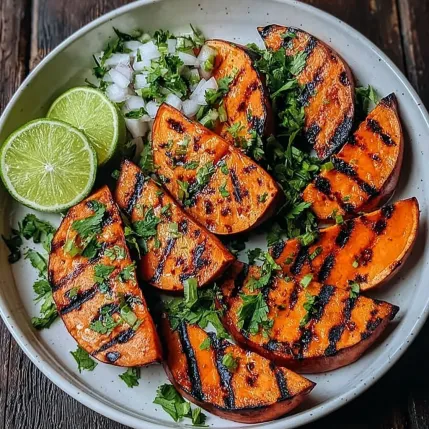 A plate of food with a slice of pizza and a slice of roasted sweet potato.