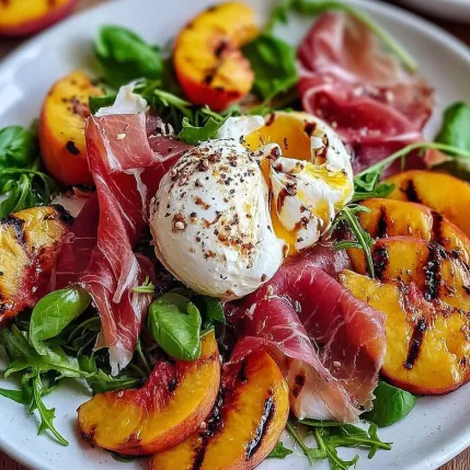 A plate of food with a white egg on top.