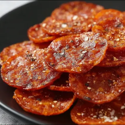 A plate of pepperoni slices.