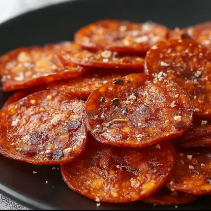 A plate of sliced pepperoni.
