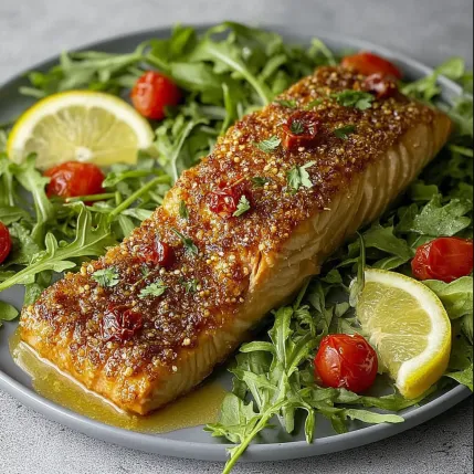 A plate of food with a fish on it.