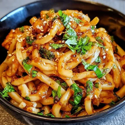 A bowl of noodles with vegetables.