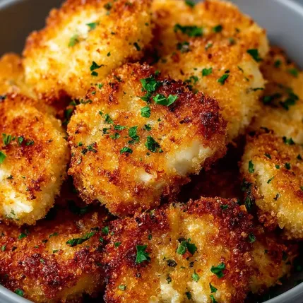 A bowl of breaded meat.