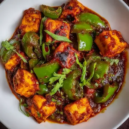 A bowl of food with peppers and onions.
