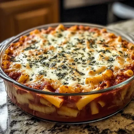 A glass bowl filled with a pasta dish.