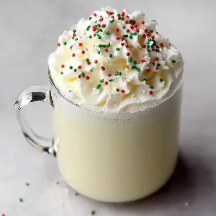 A cup of whipped cream with sprinkles.