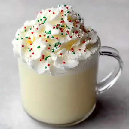 A cup of whipped cream with sprinkles.