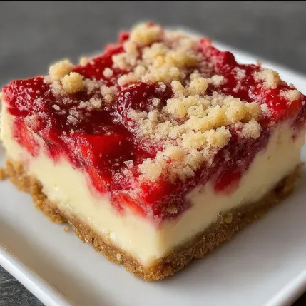 A slice of cake with strawberries and nuts.