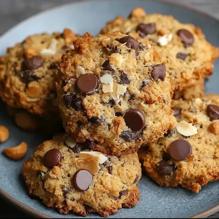 A plate of chocolate chip cookies.