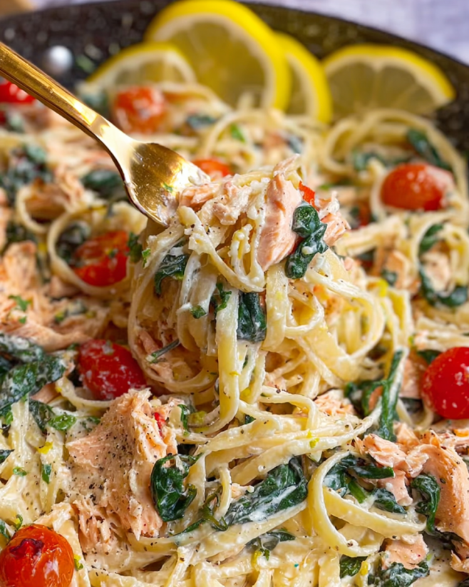 A fork is being used to pick up a piece of food from a plate.