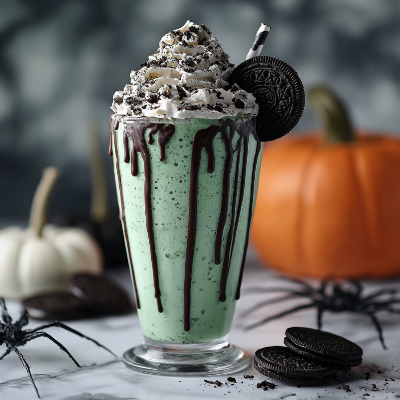 A Monster Mash Cookies and Cream Milkshake.