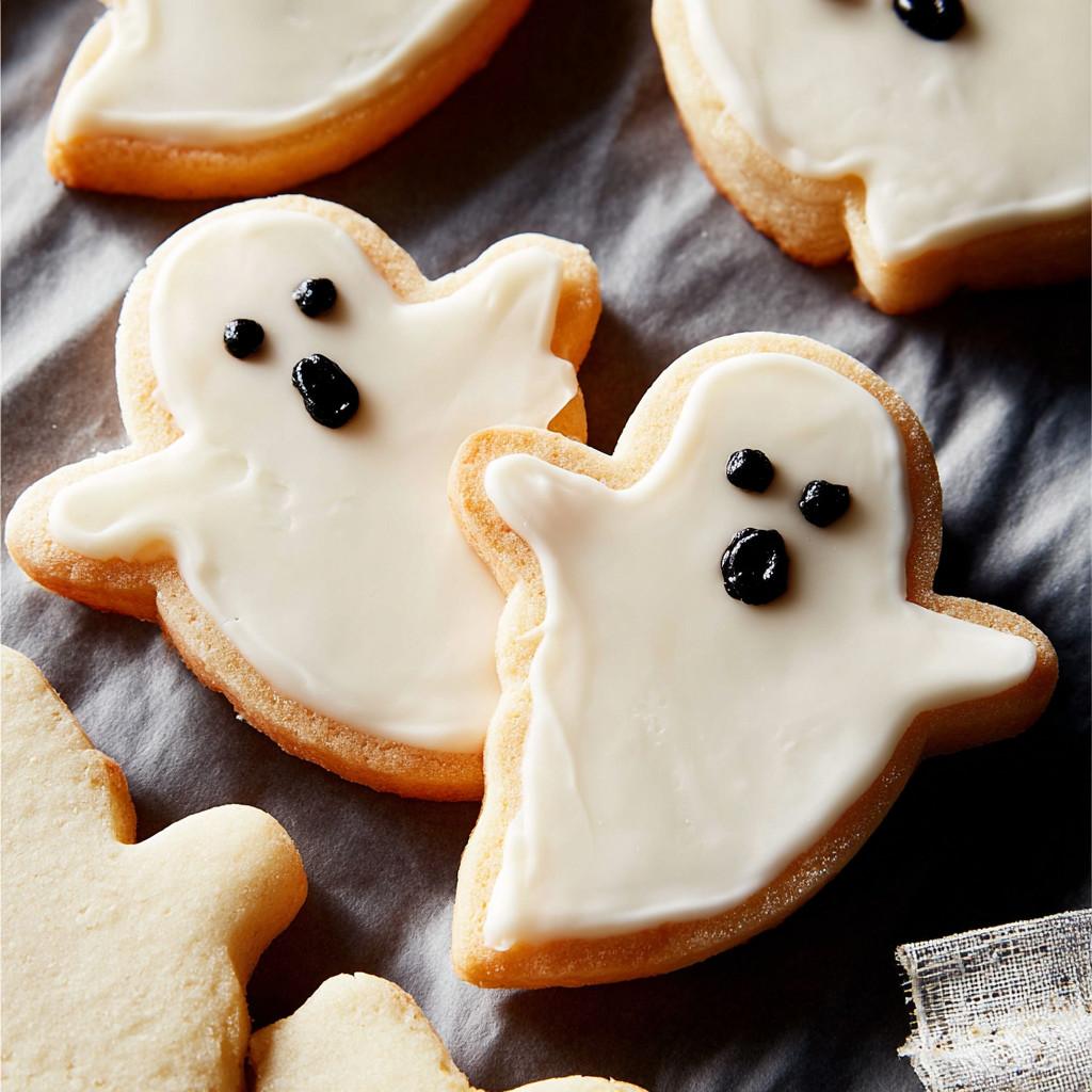 Spooky Ghost Cookies.
