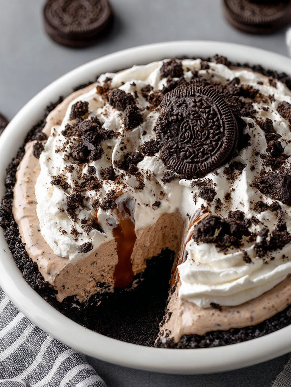A slice of Oreo Mud Pie Chill.