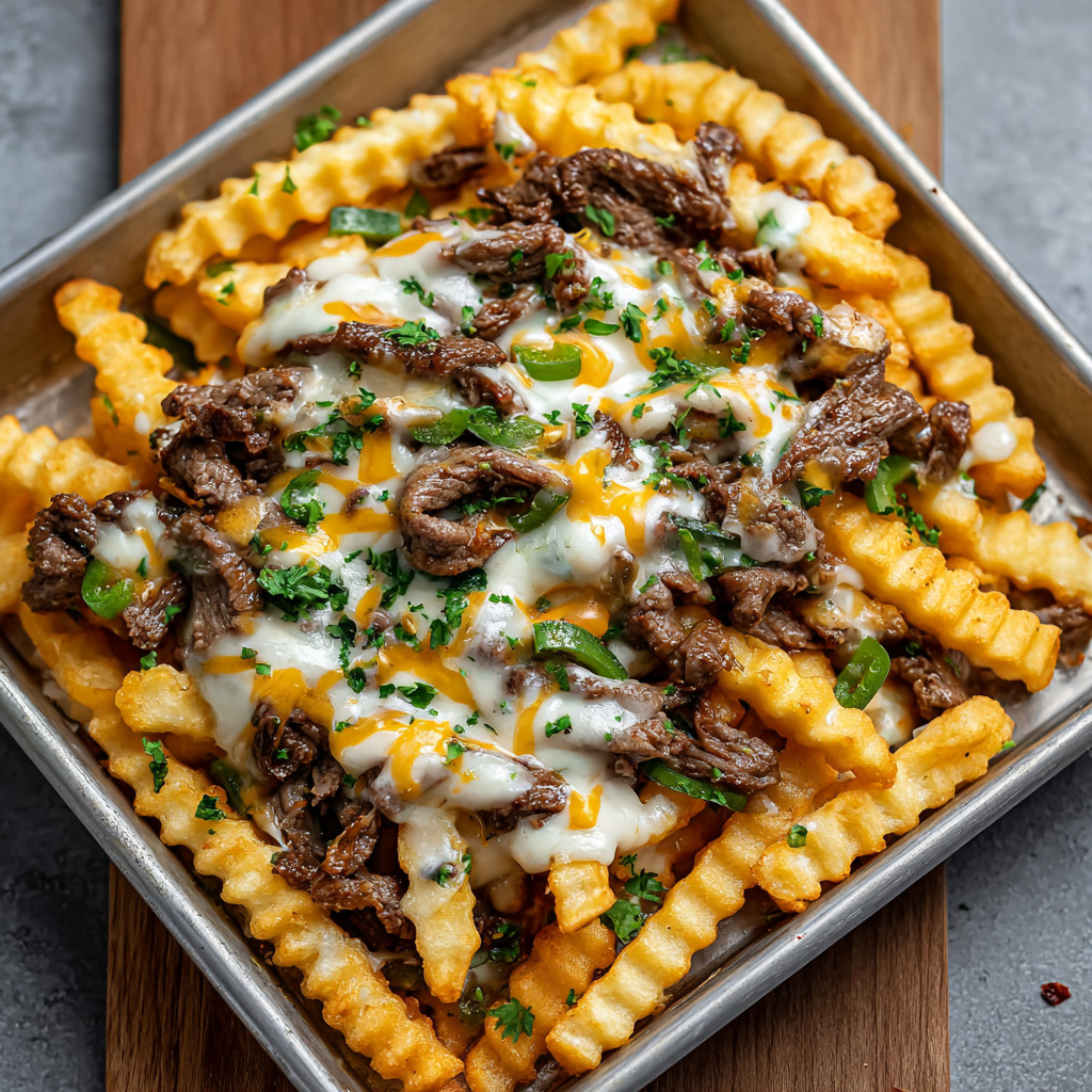 A tray of Philly Steak Cheese Fries.