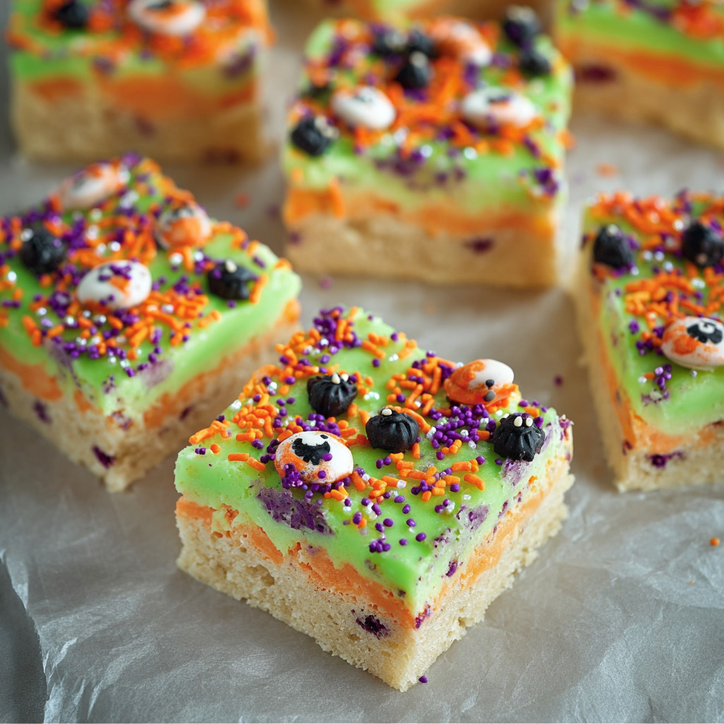 Halloween sugar cookie bars.
