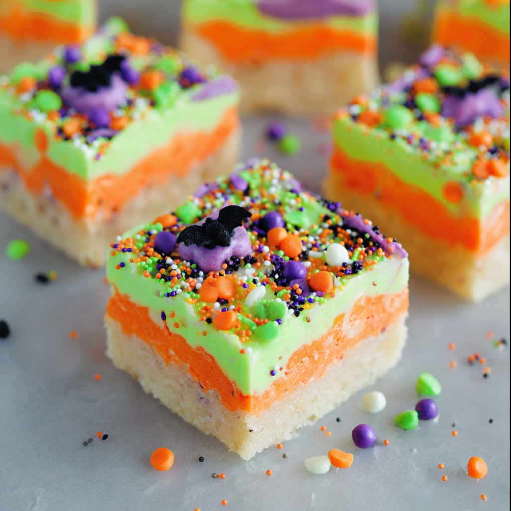 Halloween sugar cookie bars.