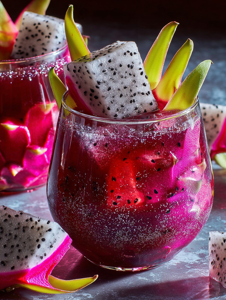A glass of pink liquid with a slice of pineapple on top.