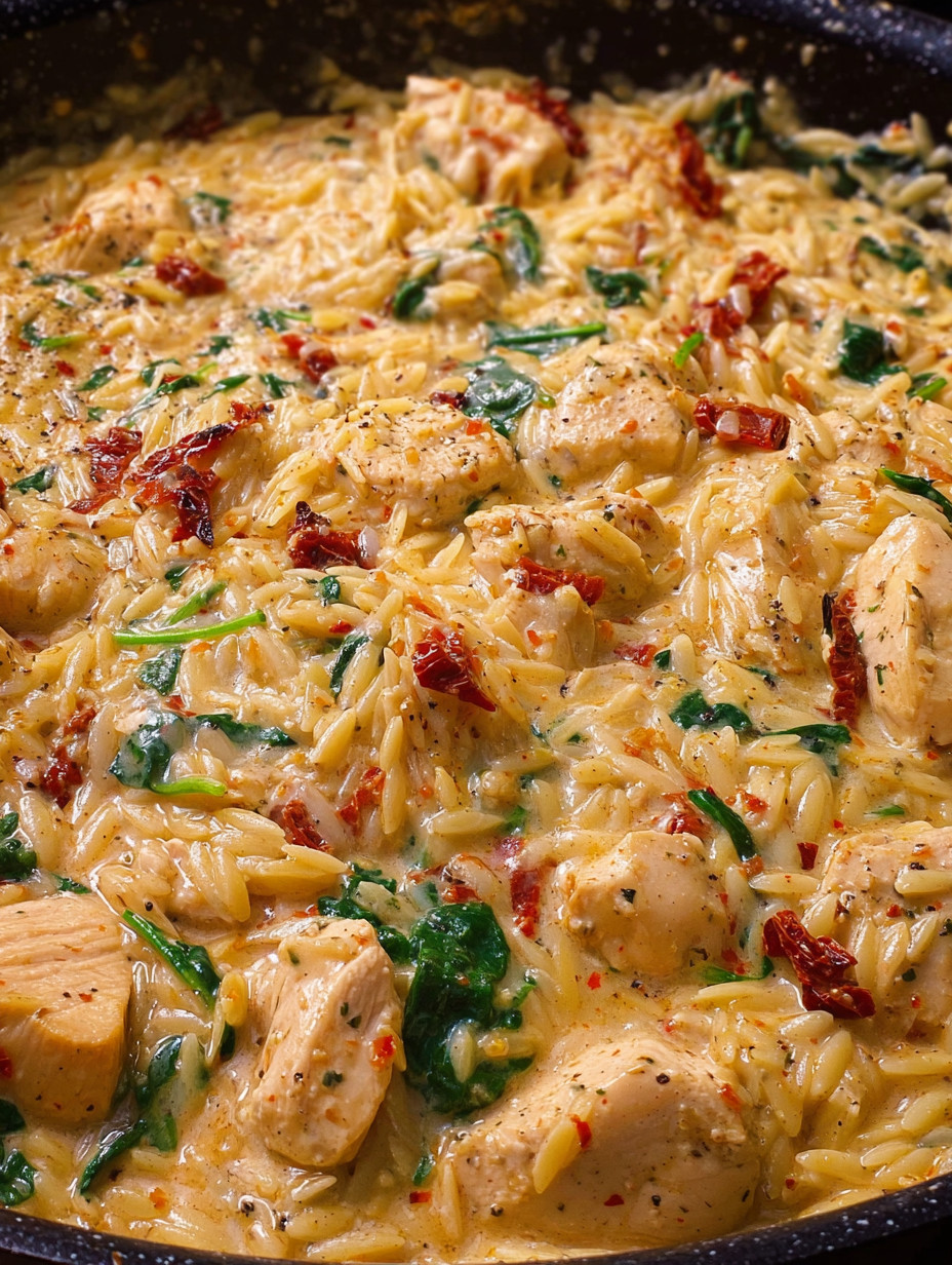 A close up of a delicious one pot meal.